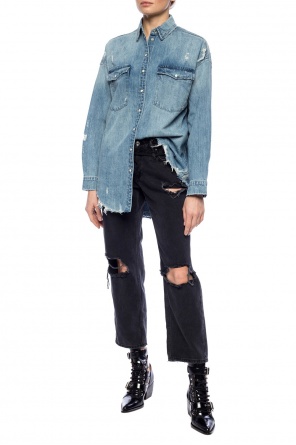 ‘tyla’ distressed denim shirt, zdjęcie 2 ‘tyla’ distressed denim shirt od AllSaints